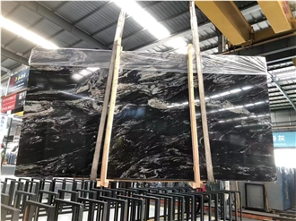 Cosmic Black Granite Stone Slabs For Flooring