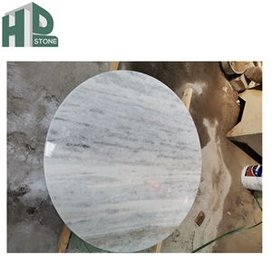 Crystal Blue Marble Round Coffee Table Tops