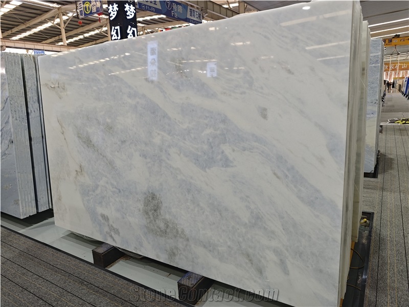 Dream Blue Sky White Marble Tiles & Slabs For Wall