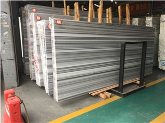 Marmara Equator White Marble Slab With Grey Veins