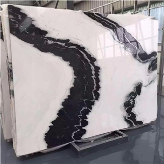 Panda White Marble Flooring Slabs