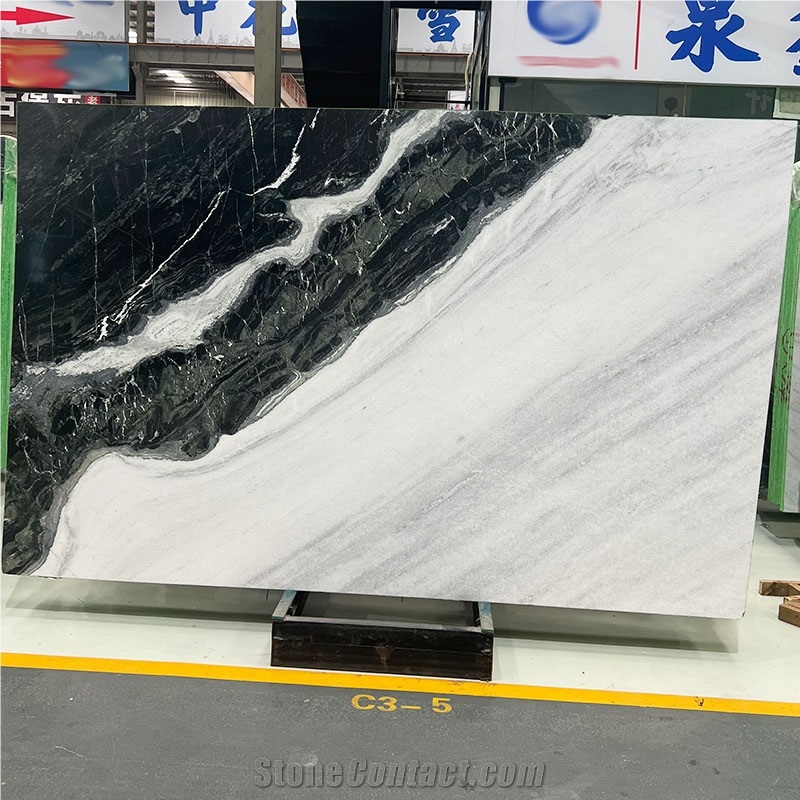 Panda White Marble Flooring Slabs