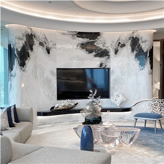 Panda White Marble Flooring Slabs