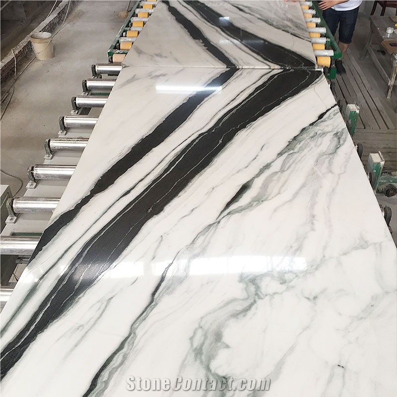 Panda White Marble Flooring Slabs