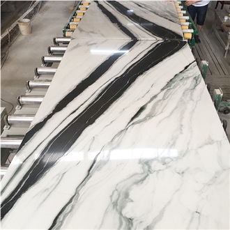 Panda White Marble Flooring Slabs