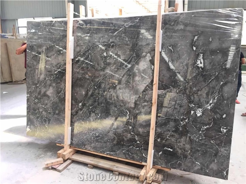 Romantic Gray Marble Slabs Cappuccino Grey Flooring