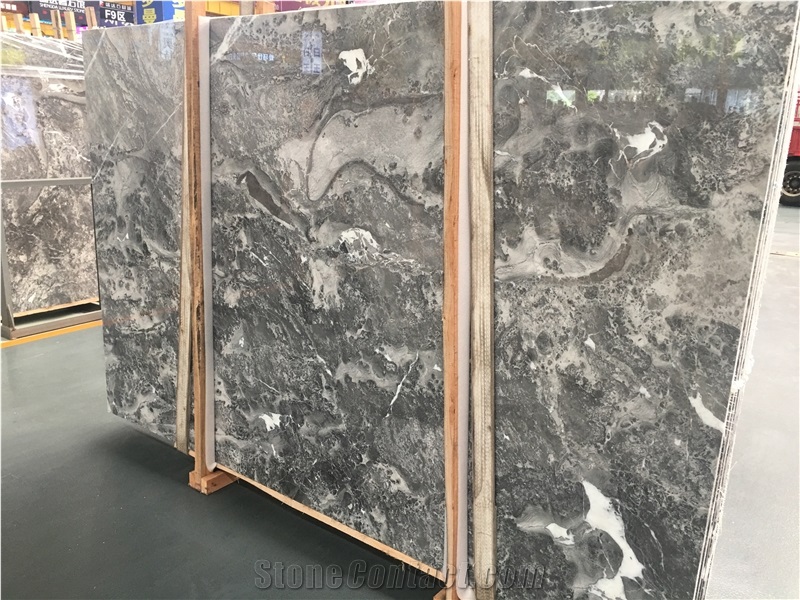 Romantic Gray Marble Slabs Cappuccino Grey Flooring