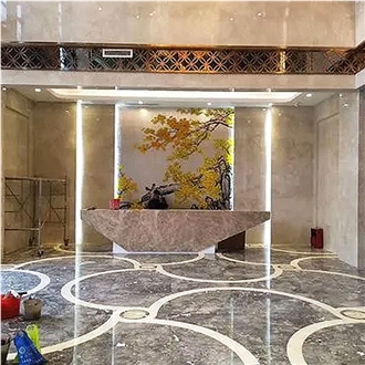 Romantic Gray Marble Slabs Cappuccino Grey Flooring