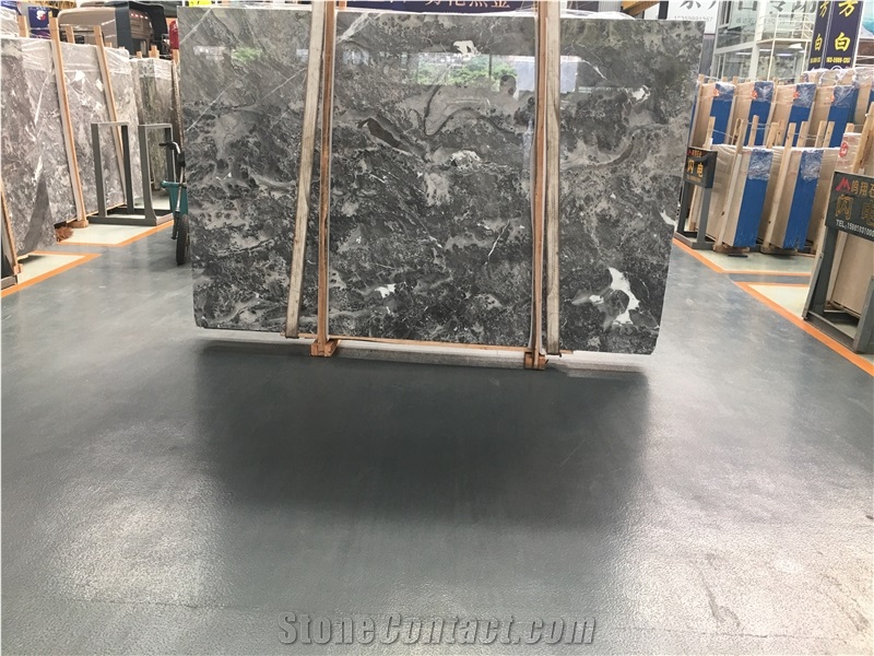 Romantic Gray Marble Slabs Cappuccino Grey Flooring