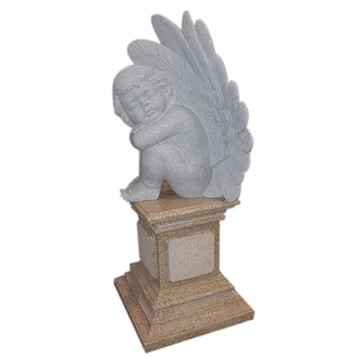 White Marble Garden Fountain With Stone Angel Sculpture
