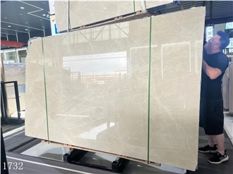 Bai Yulan Beige Marble Slab Tiles Bailuan Turcamar Stone