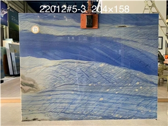 Brazil Azul Imperial Quartzite Large Size Blue Slab Polished