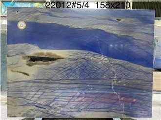 Brazil Azul Imperial Quartzite Large Size Blue Slab Polished