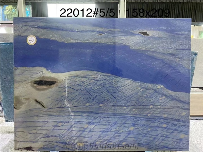 Brazil Azul Imperial Quartzite Large Size Blue Slab Polished