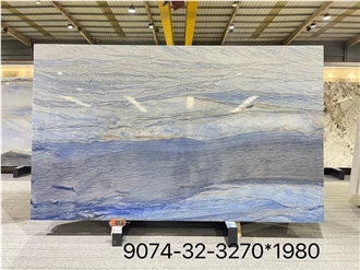 Brazil Blue Azul De Quartzite Azul Macaubas Slab In China