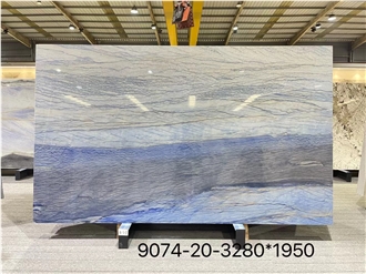 Brazil Blue Azul De Quartzite Azul Macaubas Slab In China