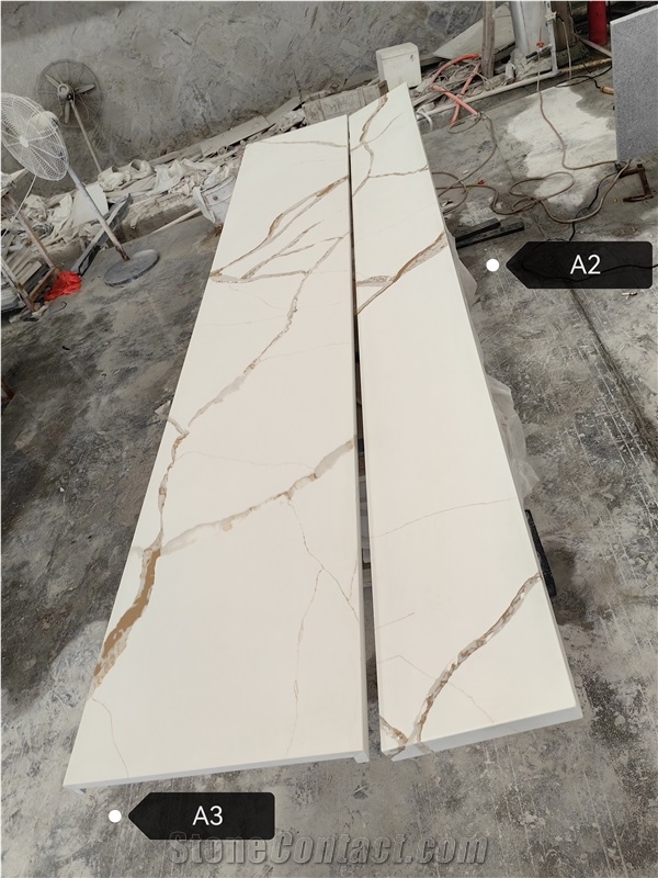 Bullnose Edge Cut To Size Quartz Kitchen Island Countertops