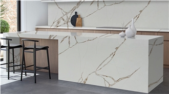Bullnose Edge Cut To Size Quartz Kitchen Island Countertops