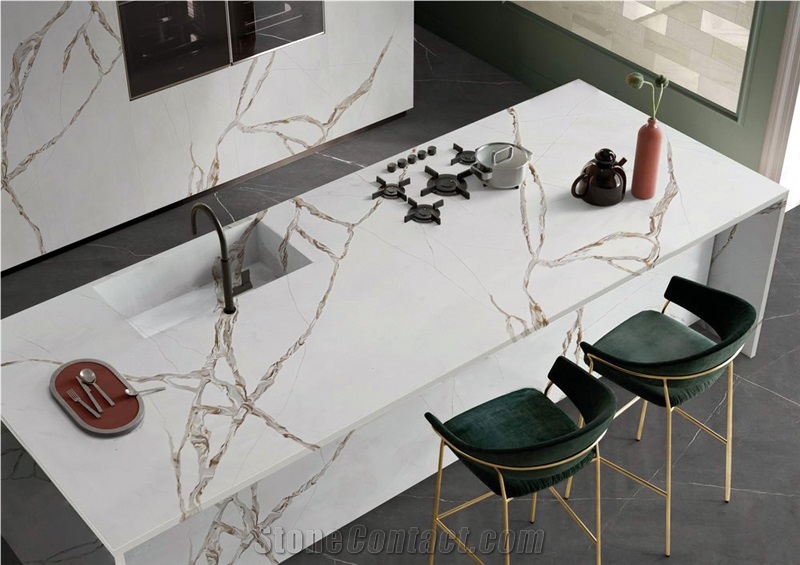 Bullnose Edge Cut To Size Quartz Kitchen Island Countertops