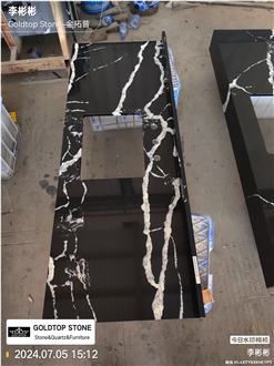 Calacatta5090 Black Custom Sink Premium Kitchen Countertops