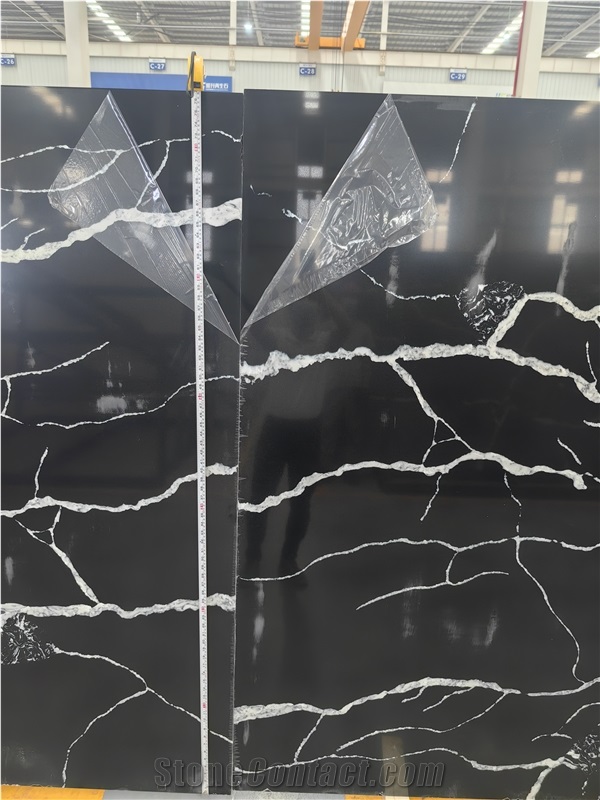 Calacatta5090 Black Custom Sink Premium Kitchen Countertops