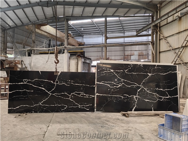 Goldtop Artificial Stone Countertop Kitchen Quartz Nero