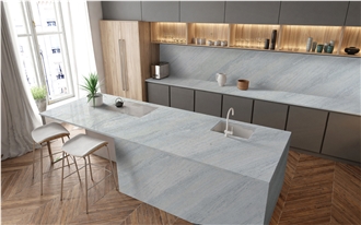 GOLDTOP OEM/ODM 6039 Blue Crystal Quartz Slabs