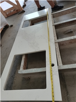 Polished Custom Premium Quality Quartz Kitchen Countertops