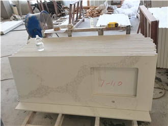 Polished Custom Premium Quality Quartz Kitchen Countertops