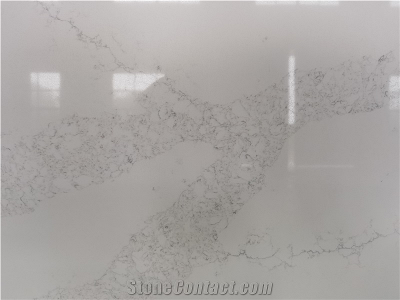 Polished Custom Premium Quality Quartz Kitchen Countertops