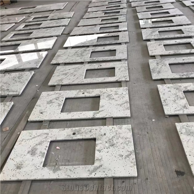 GOLDTOP Andromeda White Granite Vanity Tops