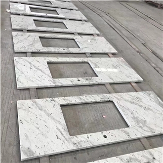 GOLDTOP Andromeda White Granite Vanity Tops