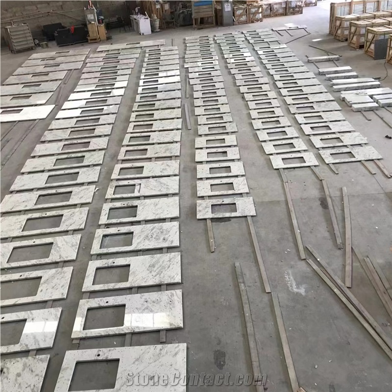 GOLDTOP Andromeda White Granite Vanity Tops