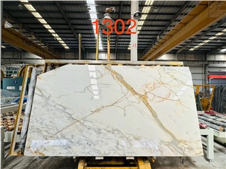 GOLDTOP ODM/OEM Calacatta Gold Marble Slabs For Hotel