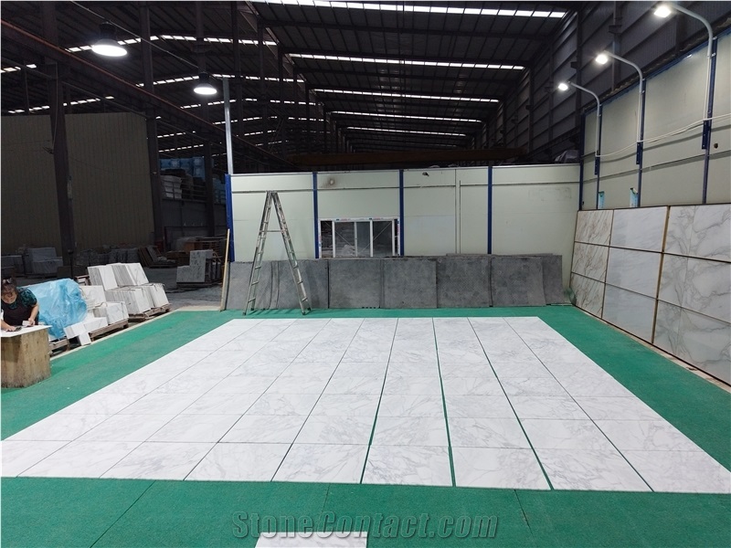Goldtop OEM White Statuary Marble Floor Tiles