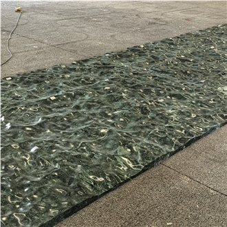 Luxury Wave Surface Prada Green Marble 3D Wall Decor Panels