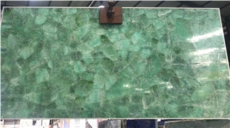 Green Quartz Gemstone Table Top Resin Tabletops