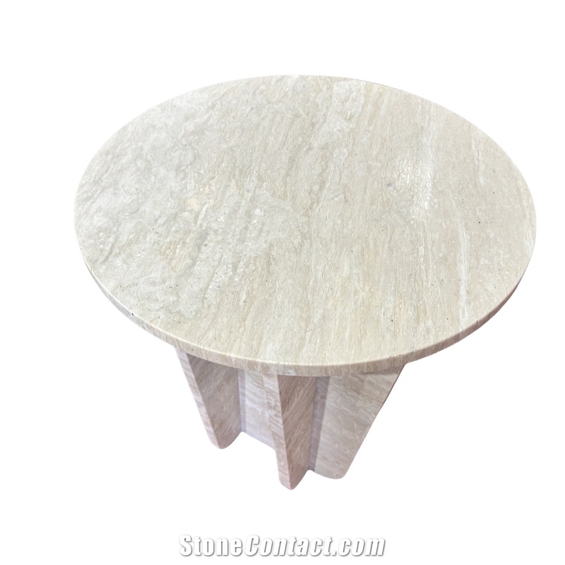 Beige Travertine Coffee Table For Living Room