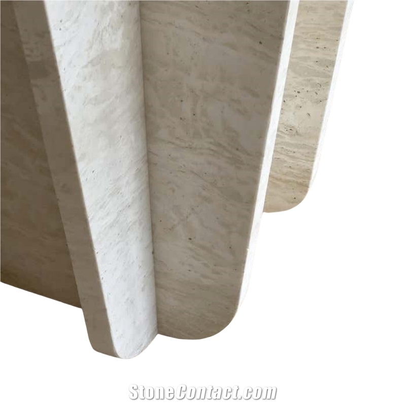 Beige Travertine Coffee Table For Living Room