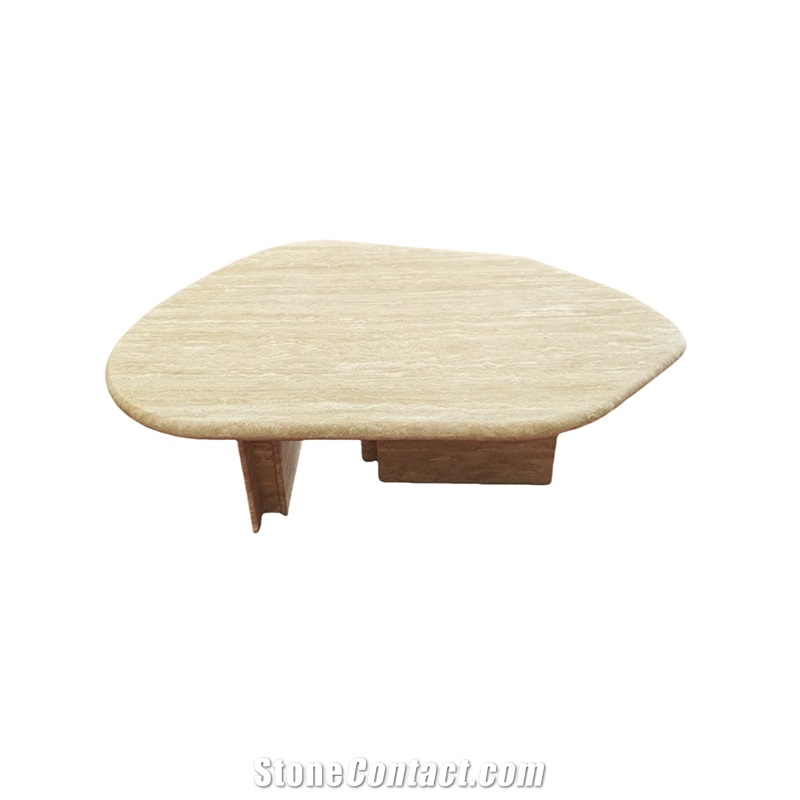 Customized Travertine Vintage Coffee Table
