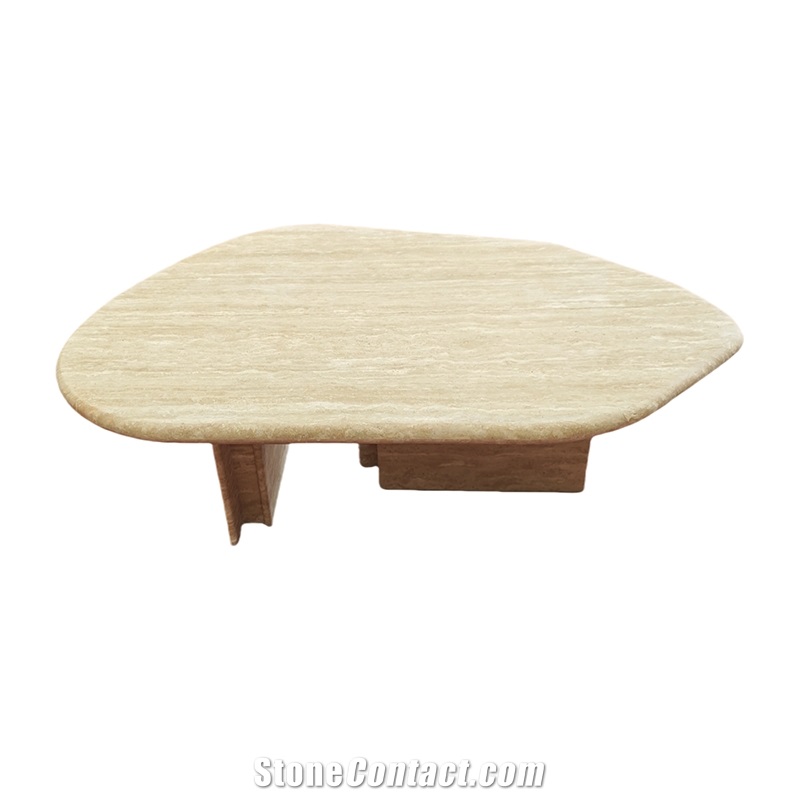 Customized Travertine Vintage Coffee Table