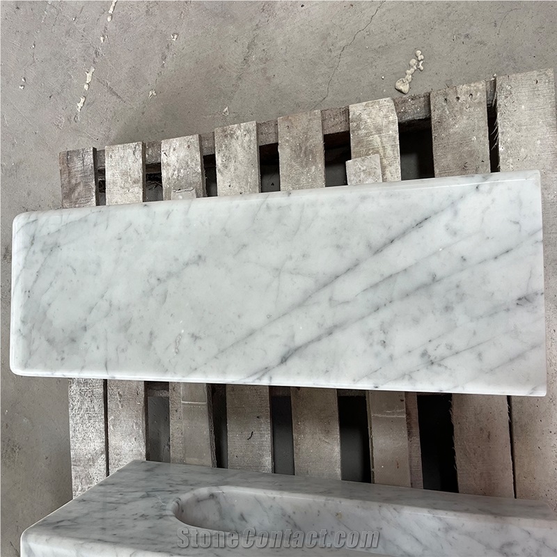Marble Console Table With Carrara Marble