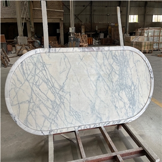 Stone Dining Table Of Milas Lilac Marble