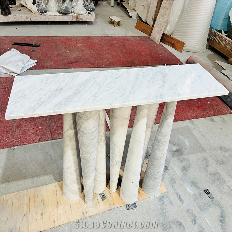 Stone Table Of White Carrara For Home