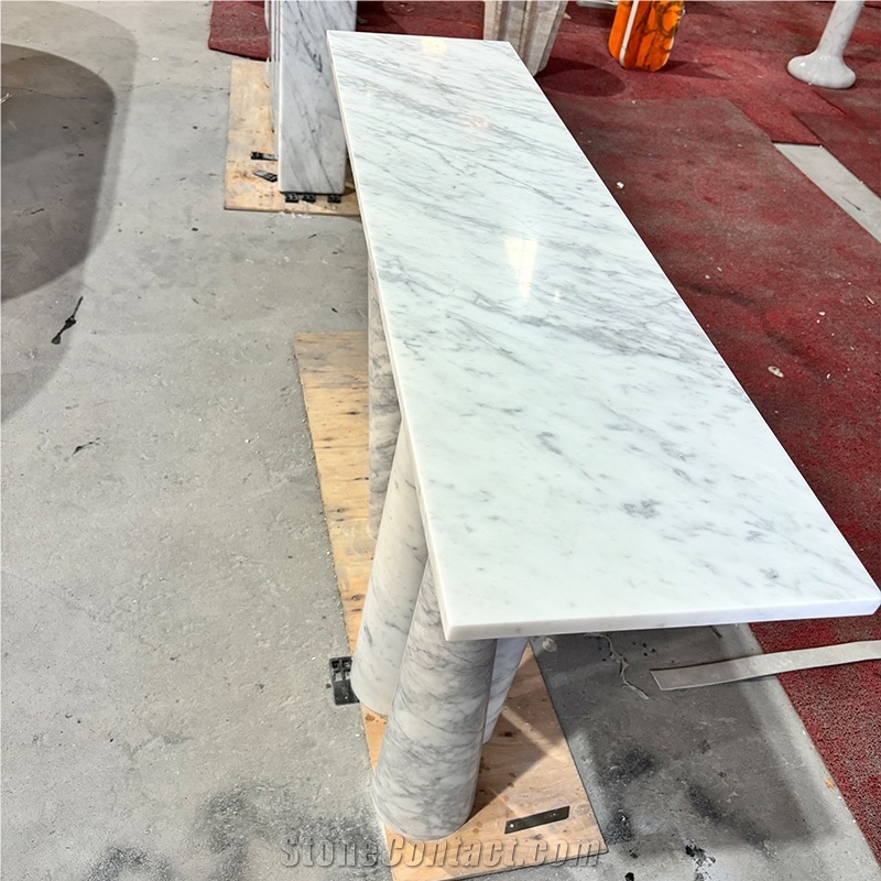 Stone Table Of White Carrara For Home