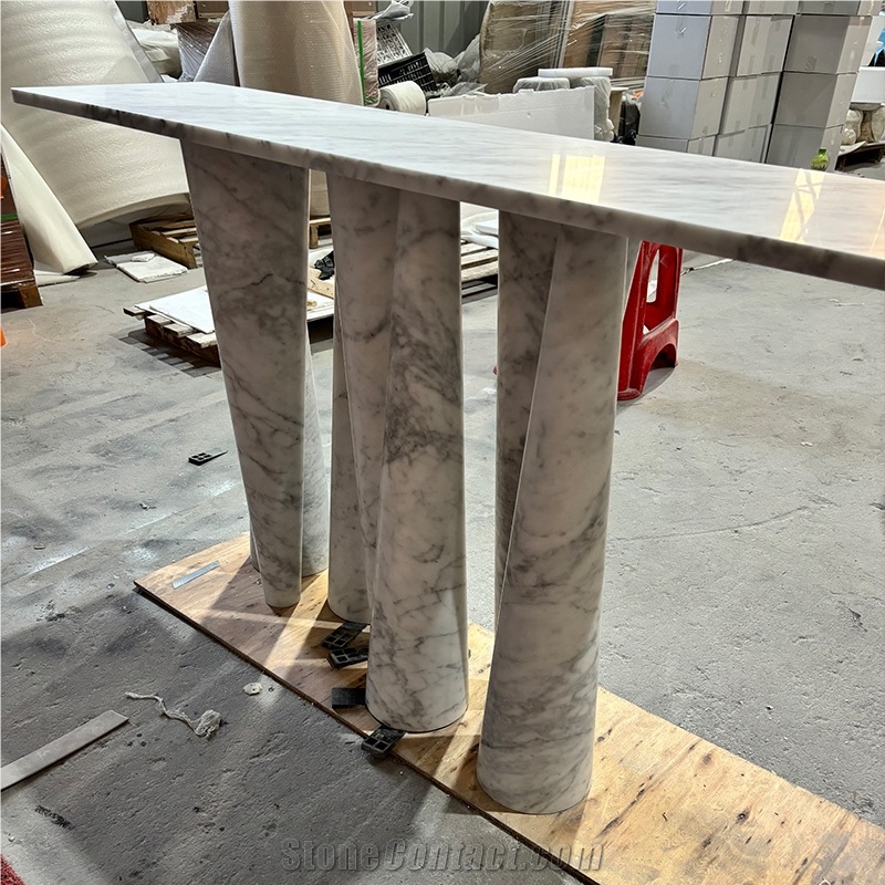 Stone Table Of White Carrara For Home