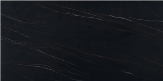 Marble Look Black Sintered Stone Slabs For Wall Tile