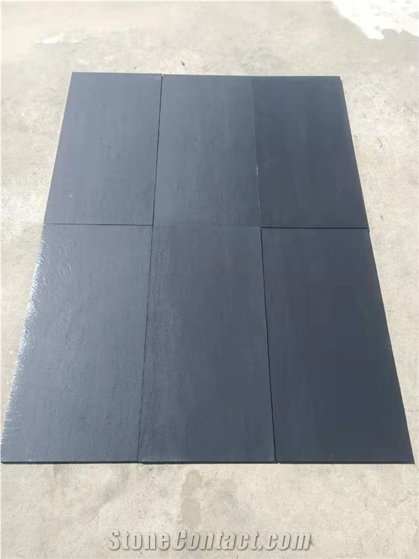 Split Face Black Slate Tiles For Wall And Floor