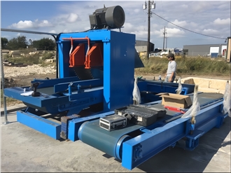 Thin Stone Veneer Saw With Dual Blades