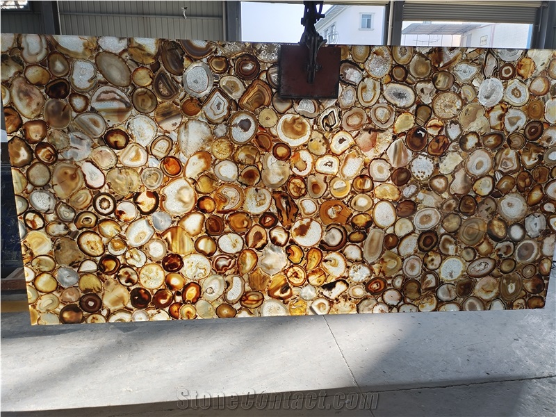 Brown Agate Semiprecious Slabs Translucent Stone Slabs